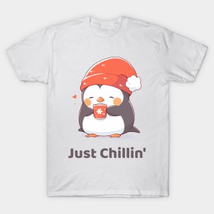 Christmas Penguin Just Chillin' T-Shirt